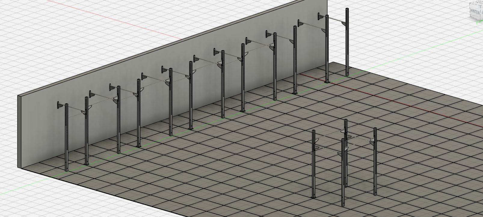 Fitnessstudio-Rack: CAD-Planung und Konstruktion